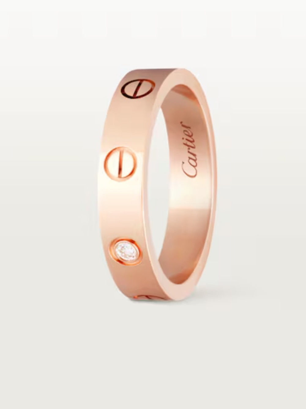 Cartier Rose Gold Love Ring with Single Diamond - Picture 3 of 8
